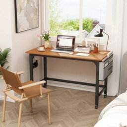 Mobile Computer Desk 120Cm Home Office Desk W/ Storage Bag - thumbnail 3