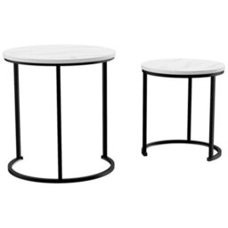 Lassic Vida Designs Brooklyn Nest Of 2 Round Tables, Marble - thumbnail 9