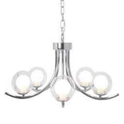 Pagazzi Lighting Pagazzi Jimena 5 Light Polished Chrome Pendant Chandelier - thumbnail 4
