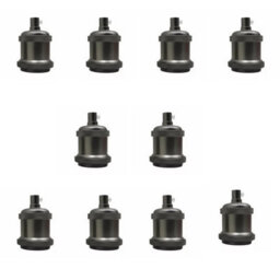 Vintage Industrial E27 Lamp Holder Retro Metal Edison Bulb Socket Ip20, Hard Wired For Diy Pendant Wall Lights - thumbnail 1
