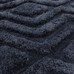 Blue Modern , Shaggy Easy To Clean Geometric Rug For Living Room, Bedroom - 200 X 290Cm - thumbnail 2