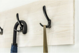 B2C Coat Hat Hooks Twin Robe Door Dress Bathroom Towel Bag Wall Hanger Black Matt Cordoba - thumbnail 3