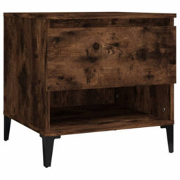 Berkfield Side Table Smoked Oak 50X46X50 Cm Engineered Wood - thumbnail 2