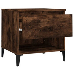 Berkfield Side Table Smoked Oak 50X46X50 Cm Engineered Wood - thumbnail 7