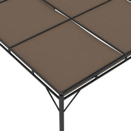 Berkfield Garden Gazebo With Side Curtain 4X3X2.25 M Taupe - thumbnail 8