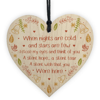 Red Ocean Handmade Memorial Plaque Heart Mum Dad Nan Memorial Sign Remembrance Plaque - image 1