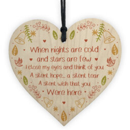 Red Ocean Handmade Memorial Plaque Heart Mum Dad Nan Memorial Sign Remembrance Plaque - thumbnail 1