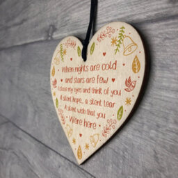 Red Ocean Handmade Memorial Plaque Heart Mum Dad Nan Memorial Sign Remembrance Plaque - thumbnail 7