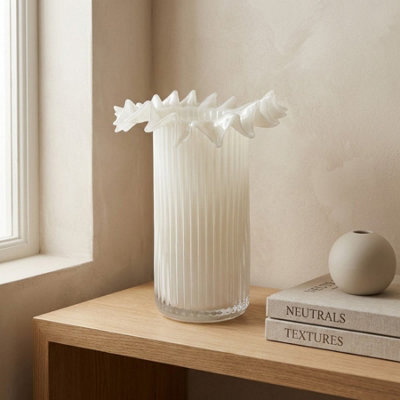 Garden Greatness Maison Froufrou Ruffle Vase Glass - image 1