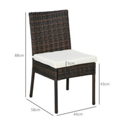 Chilli Seating Set Of Four Rattan Garden Chairs - thumbnail 3
