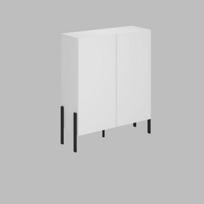 Arte Sleek Yukon 42 Highboard Cabinet 1140mm In White - Contemporary Storage Unit H1350mm D400mm - image 1