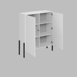 Arte Sleek Yukon 42 Highboard Cabinet 1140mm In White - Contemporary Storage Unit H1350mm D400mm - thumbnail 2
