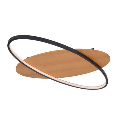 Luminosa Lighting Luminosa Poraso Led Semi Flush Ceiling Light Black 3000K Warm White - image 1