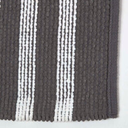 Homescapes Charcoal Chenille Stripe Bath Mat 100% Cotton, 50 X 80 Cm - thumbnail 4