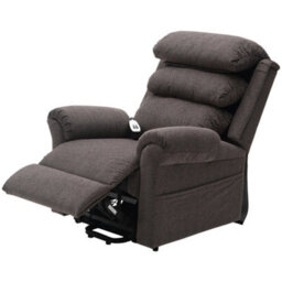 Loops Comfortable Dual Motor Rise And Recline Armchair In Mink Chenille Fabric - thumbnail 4
