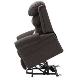 Loops Comfortable Dual Motor Rise And Recline Armchair In Mink Chenille Fabric - thumbnail 6