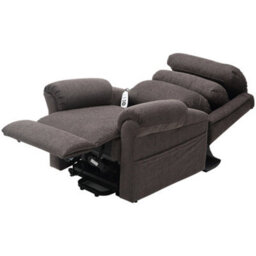 Loops Comfortable Dual Motor Rise And Recline Armchair In Mink Chenille Fabric - thumbnail 2