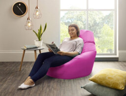 Beautiful Beanbags Adult Highback Beanbag For Indoors Or Outdoors Ready Filled Bean Bags - Pink - thumbnail 3