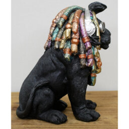 Gifts Direct 2 U Black Lion With Dreadlocks Ornament Figurine - thumbnail 2