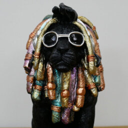 Gifts Direct 2 U Black Lion With Dreadlocks Ornament Figurine - thumbnail 3