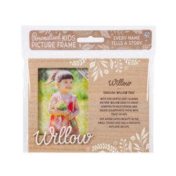 History & Heraldry Pre-Personalised Picture Frame With Child's Name And Meaning - Willow - For 8.5 X 11Cm Photo - Over 90 Titles Available