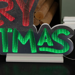 Samuel Alexander 1M Light Up Merry Christmas Infinity Light Decoration With Red And Green Leds - thumbnail 6