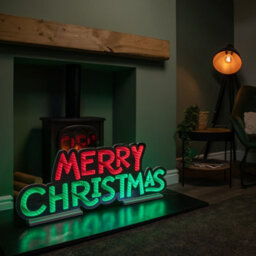 Samuel Alexander 1M Light Up Merry Christmas Infinity Light Decoration With Red And Green Leds - thumbnail 2