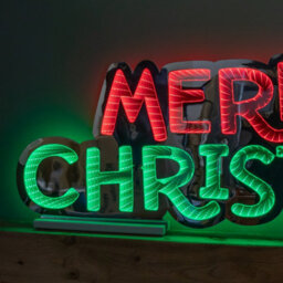 Samuel Alexander 1M Light Up Merry Christmas Infinity Light Decoration With Red And Green Leds - thumbnail 4