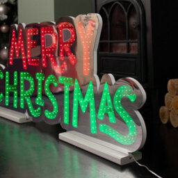 Samuel Alexander 1M Light Up Merry Christmas Infinity Light Decoration With Red And Green Leds - thumbnail 5