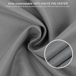 Grey 4X4X4M Triangular Shade Sail Waterproof Uv Resistant - thumbnail 3