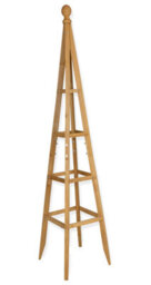 Woodside 1.5M Wooden Garden Obelisk Pyramid Plant Support Trellis Climbing Frame - thumbnail 1