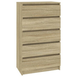 Berkfield Drawer Cabinet Sonoma Oak 60X36X103 Cm Engineered Wood - thumbnail 2