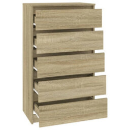 Berkfield Drawer Cabinet Sonoma Oak 60X36X103 Cm Engineered Wood - thumbnail 7