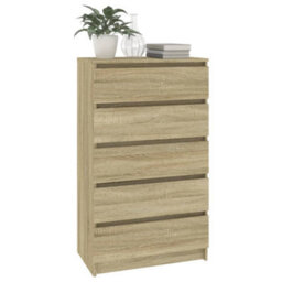 Berkfield Drawer Cabinet Sonoma Oak 60X36X103 Cm Engineered Wood - thumbnail 4