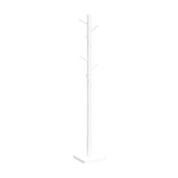 LEDREM Coat Rack, Solid Wood Coat Stand, Free Standing Hall Coat Tree With 8 Hooks For Coats, Hats, Bags, Purses, Cloud White - thumbnail 7