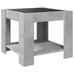 Berkfield Coffee Table With Led Concrete Grey 53X53X45 Cm Engineered Wood - thumbnail 8