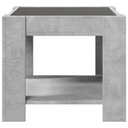 Berkfield Coffee Table With Led Concrete Grey 53X53X45 Cm Engineered Wood - thumbnail 7