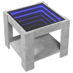 Berkfield Coffee Table With Led Concrete Grey 53X53X45 Cm Engineered Wood - thumbnail 3