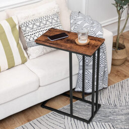HOOBRO Side Table C Shaped, Sofa End Table, Laptop Coffee Snack Table, For Small Space, Living Room, Bedroom, Slim, Narrow, Tall - thumbnail 4