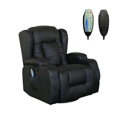 Eco Living Valentino 10-In-1 Massage Armchair Recliner Black
