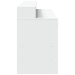 Berkfield Desk With Led Lights White 140X55X91 Cm Engineered Wood - thumbnail 7