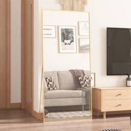 Cassilando Gold 165 X 60 Cm Full Length Mirror/wall Mirror, For Bedroom Living Room, Aluminum Alloy Frame, Hanging Or Leaning - thumbnail 4