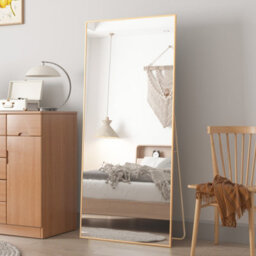 Cassilando Gold 165 X 60 Cm Full Length Mirror/wall Mirror, For Bedroom Living Room, Aluminum Alloy Frame, Hanging Or Leaning - thumbnail 2