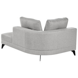 Beliani Chaise Longue Marum Faux Linen Grey - thumbnail 5