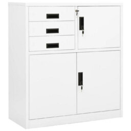 Berkfield Office Cabinet White 90X40X102 Cm Steel