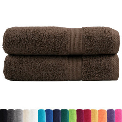 Berkfield Durable Premium Shower Towels Solund 2Pcs Brown 70X140Cm 600Gsm