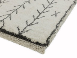 Cream Arrow Shaggy Geometric Modern Easy To Clean Rug For Dining Room-160Cm X 230Cm - thumbnail 2
