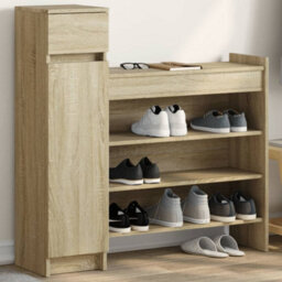 Berkfield Shoe Cabinet Sonoma Oak 100.5X28X100 Cm Engineered Wood - thumbnail 1
