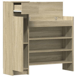 Berkfield Shoe Cabinet Sonoma Oak 100.5X28X100 Cm Engineered Wood - thumbnail 5