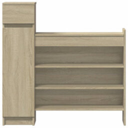 Berkfield Shoe Cabinet Sonoma Oak 100.5X28X100 Cm Engineered Wood - thumbnail 6